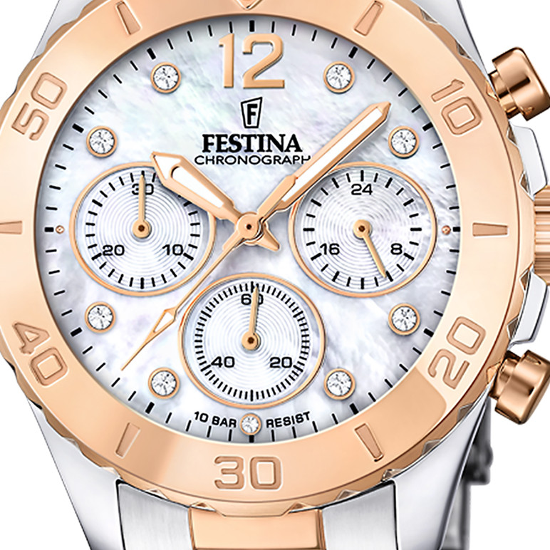 Fossil BOYFRIEND CHRONO F20605/1 - zegarek damski 2