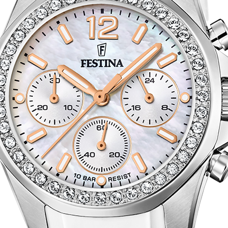 Fossil BOYFRIEND CHRONO F20610/1 - zegarek damski 2