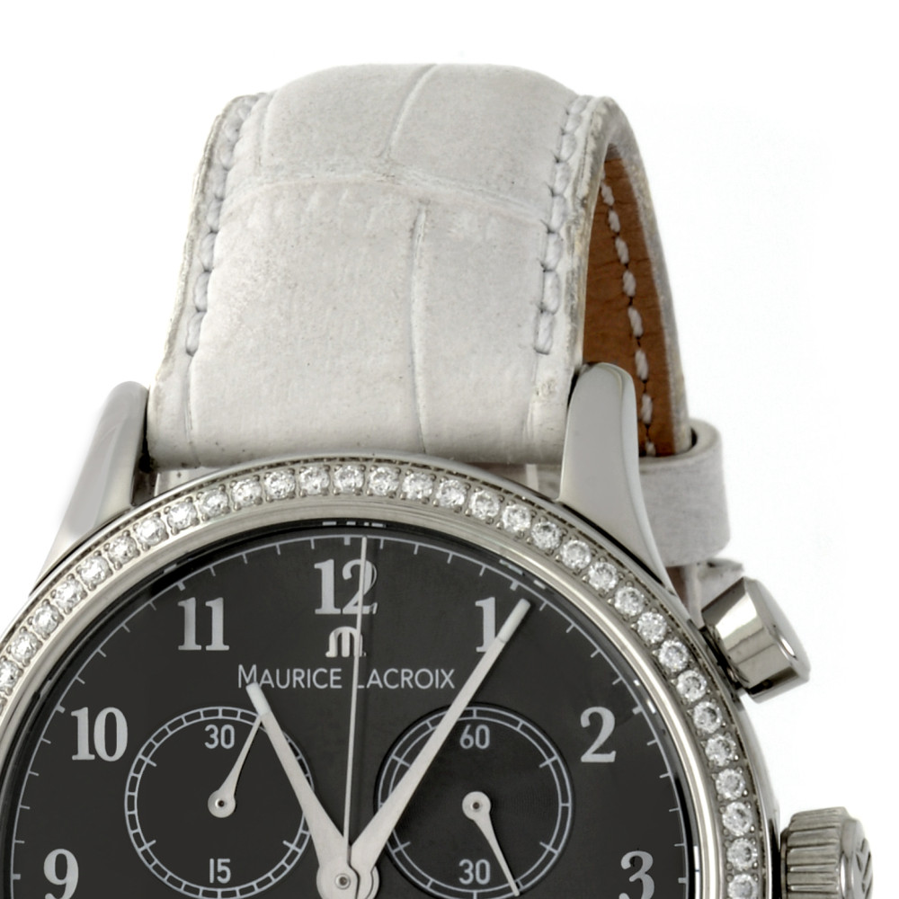 Maurice Lacroix LES CLASSIQUES PHASES DE LUNE CHRONOGRAPHE LC1087-SD501-820 - zegarek damski 3