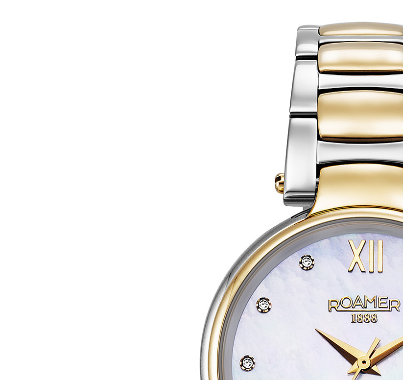 Roamer Slim-Line Diamond 512847 47 89 20 - zegarek damski 4