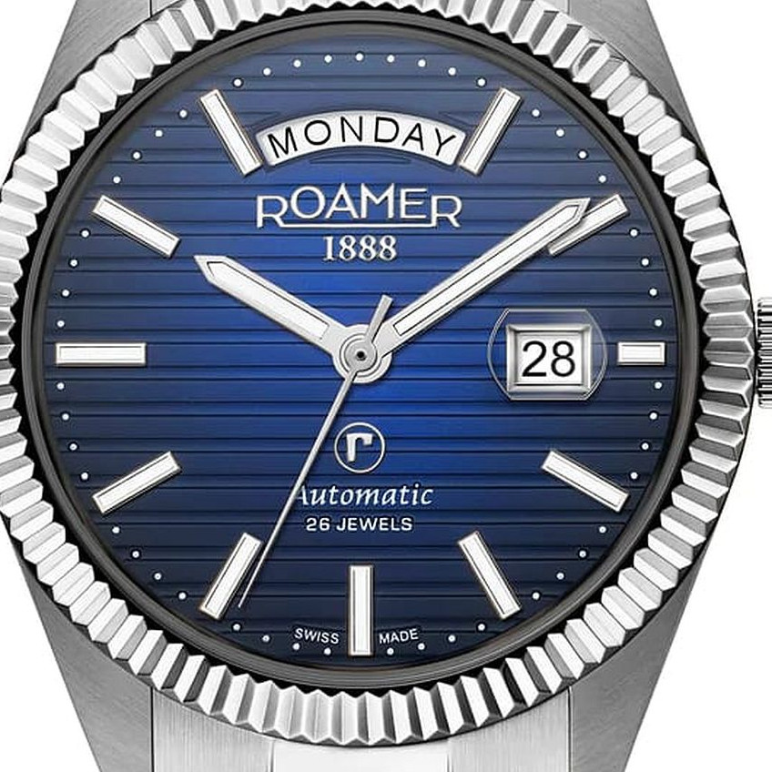 Roamer Primeline Daydate II 981666 41 45 50 - zegarek męski 4