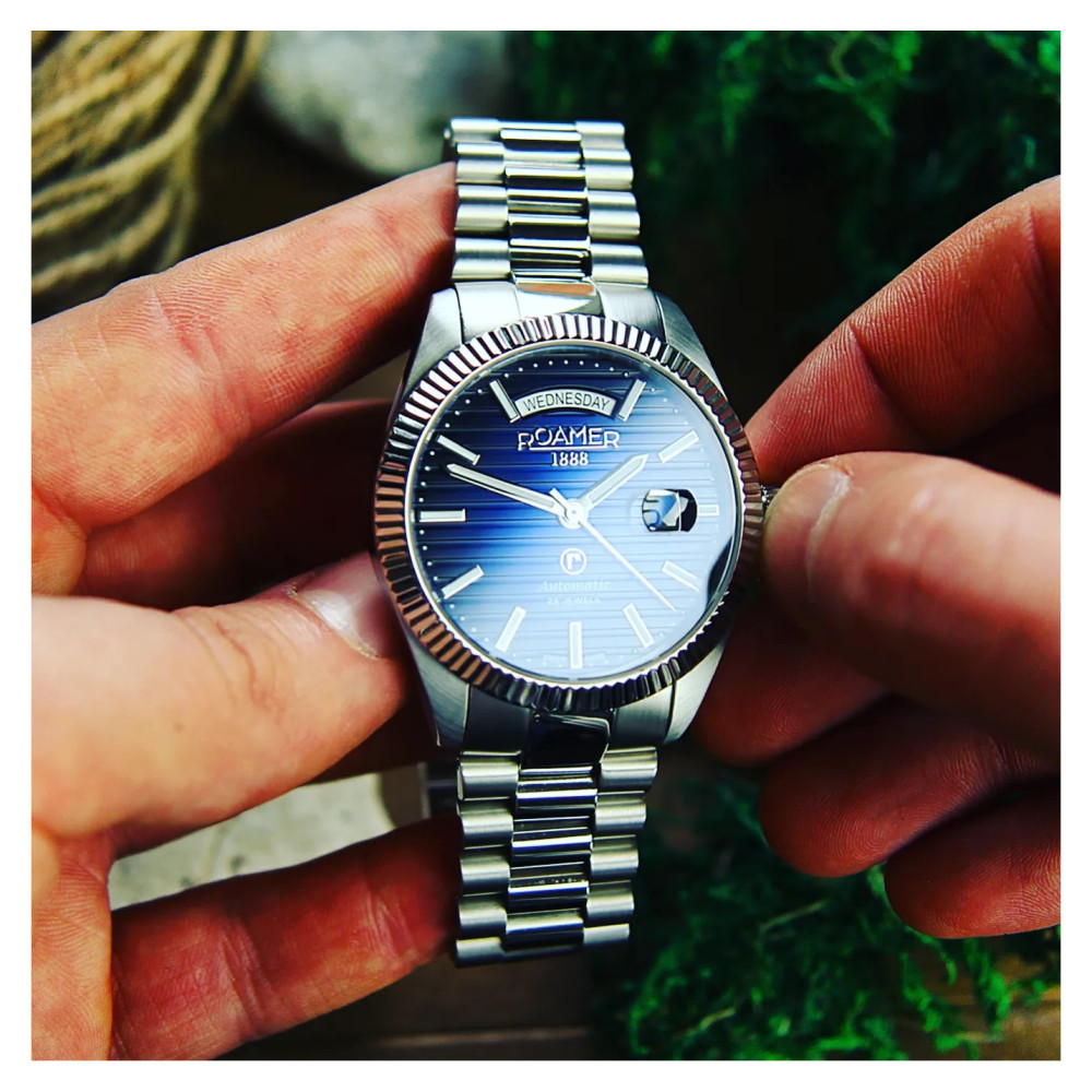 Roamer Primeline Daydate II 981666 41 45 50 - zegarek męski 5