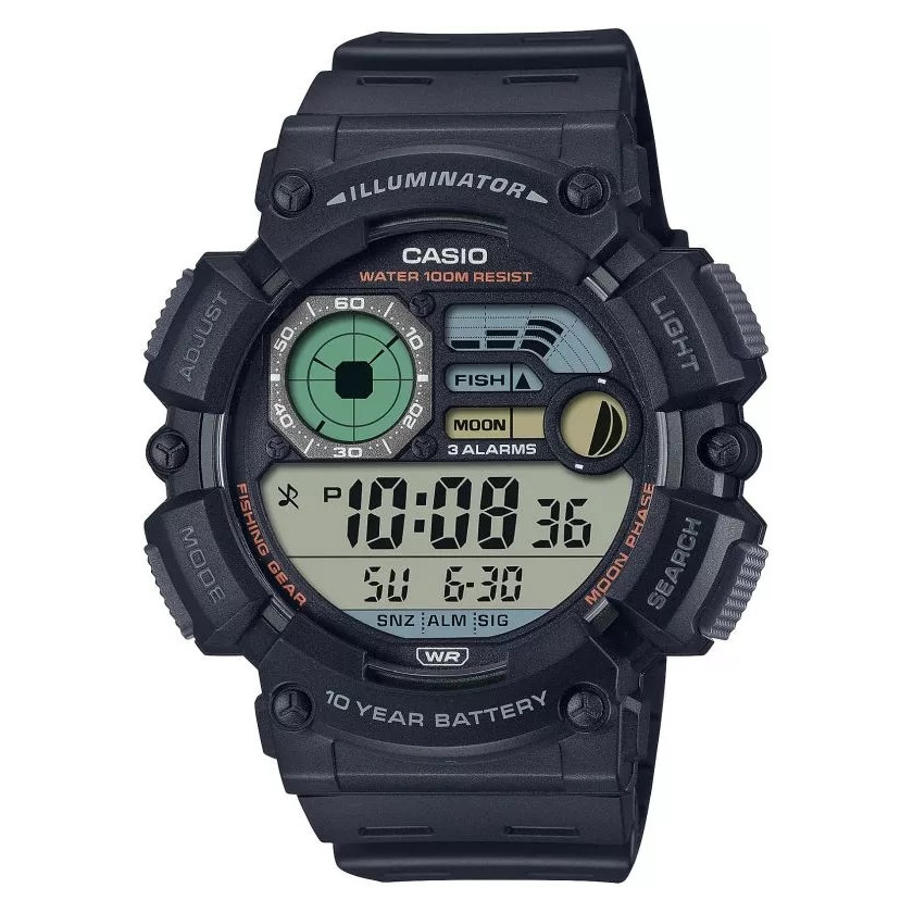 Casio Digital Moonphase WS-1500H-1A - zegarek męski 1