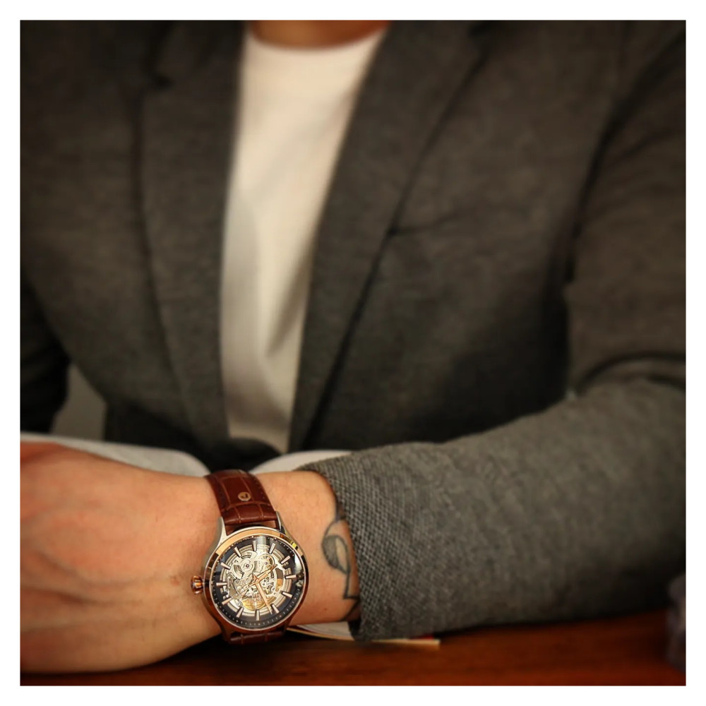 Roamer Competence Skeleton III Automatic 101663 49 45 05N - zegarek męski 3