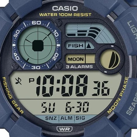 Casio Digital Moonphase WS-1500H-2A - zegarek męski 2