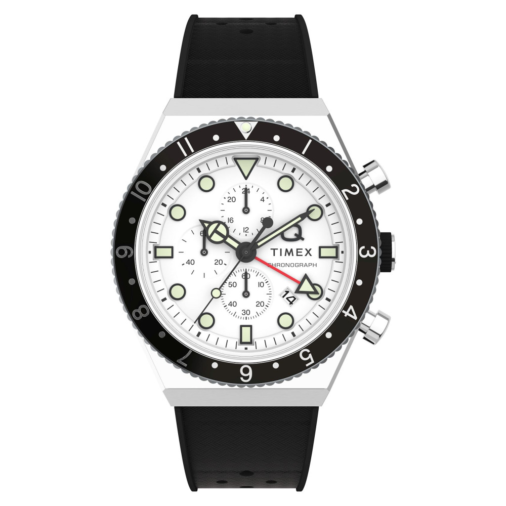 Timex Q Timex Three Time Zone Chronograph TW2V70100 - zegarek męski 1