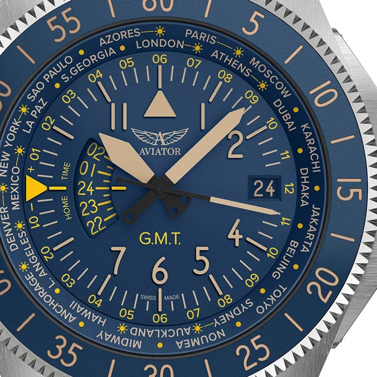 Aviator AIRACOBRA GMT V.1.37.0.304.5 - zegarek męski 2