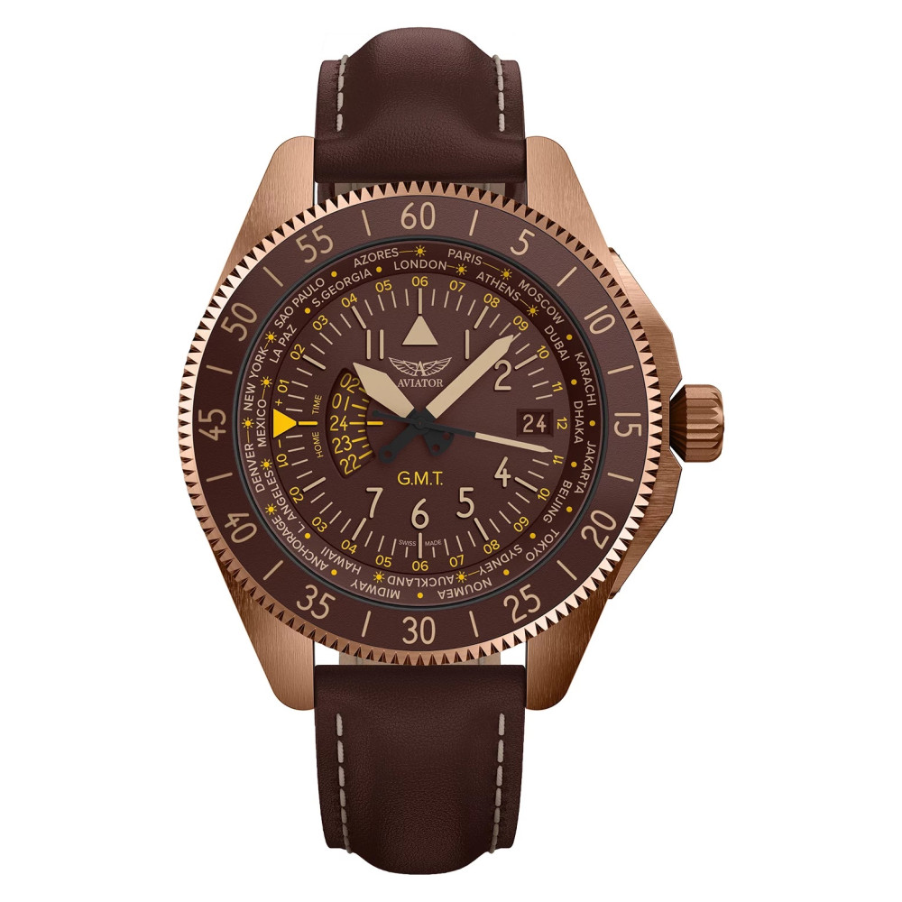 Aviator AIRACOBRA GMT V.1.37.8.306.4 - zegarek męski 7