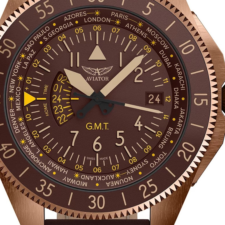 Aviator AIRACOBRA GMT V.1.37.8.306.4 - zegarek męski 2