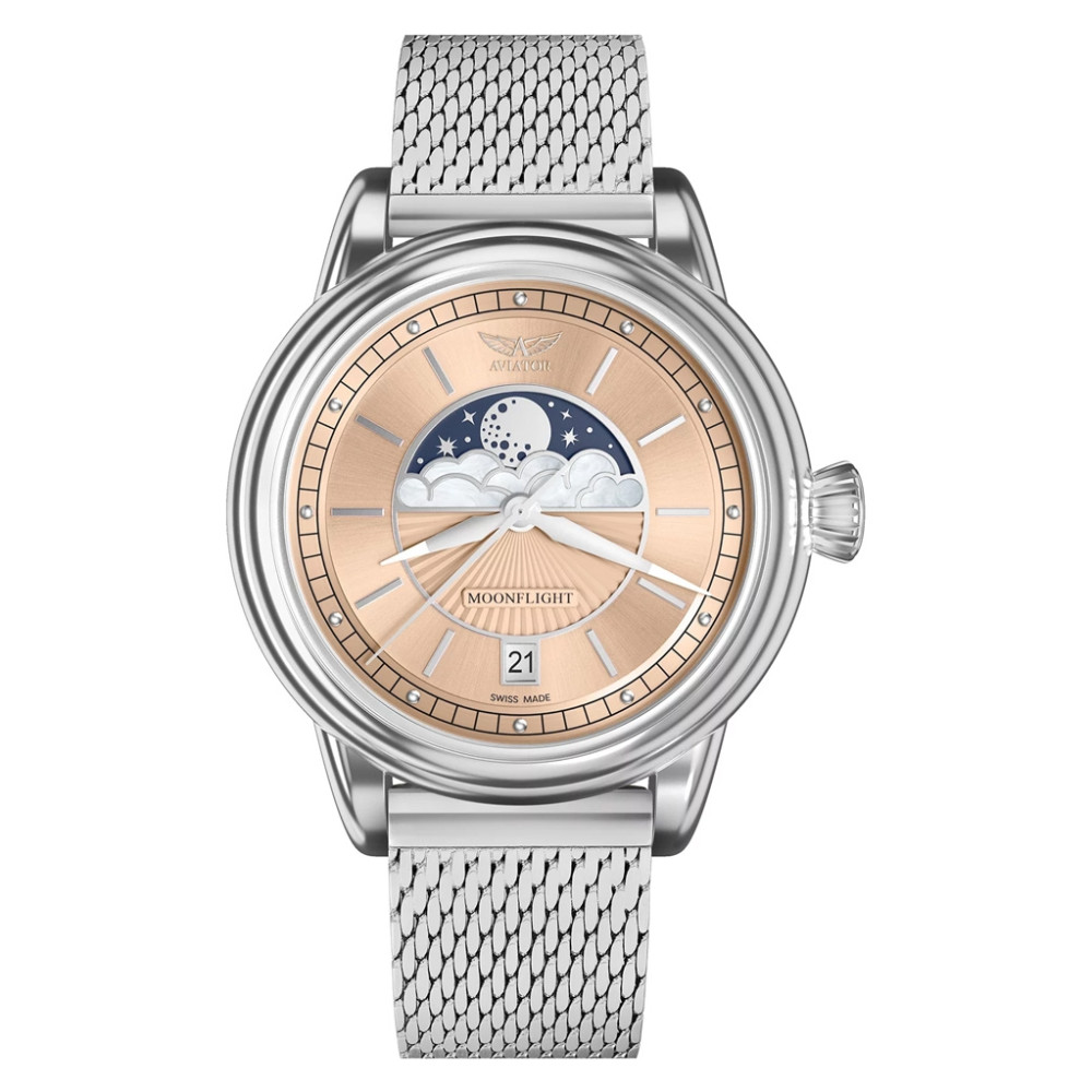 Aviator DOUGLAS Moonflight V.1.33.0.259.5 - zegarek damski 7