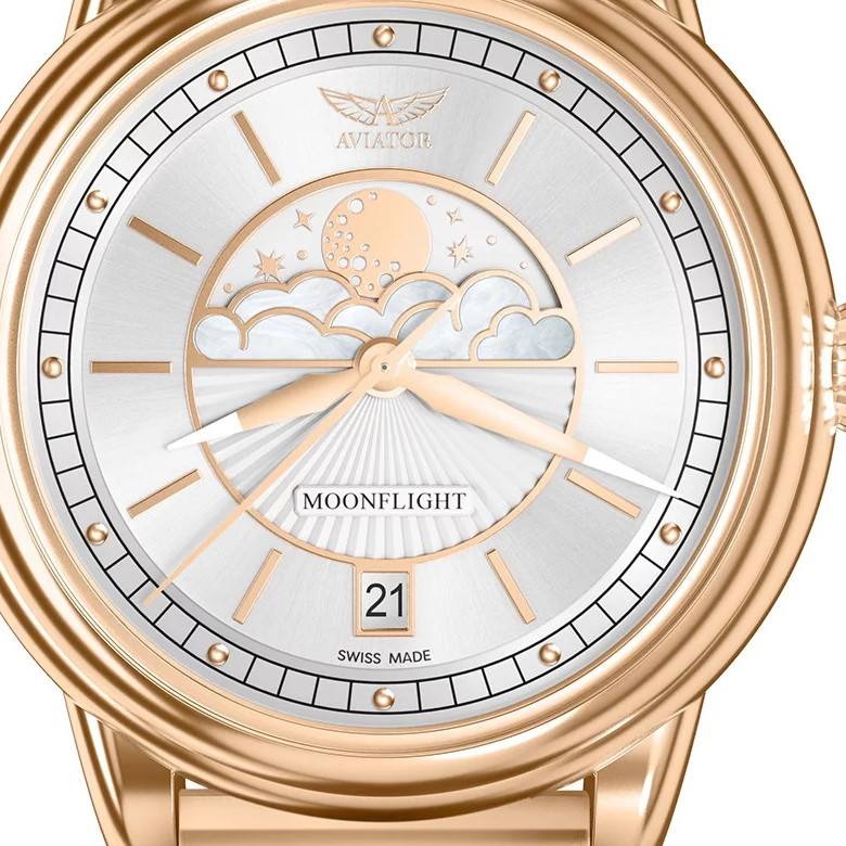 Aviator DOUGLAS Moonflight V.1.33.2.251.5 - zegarek damski 2