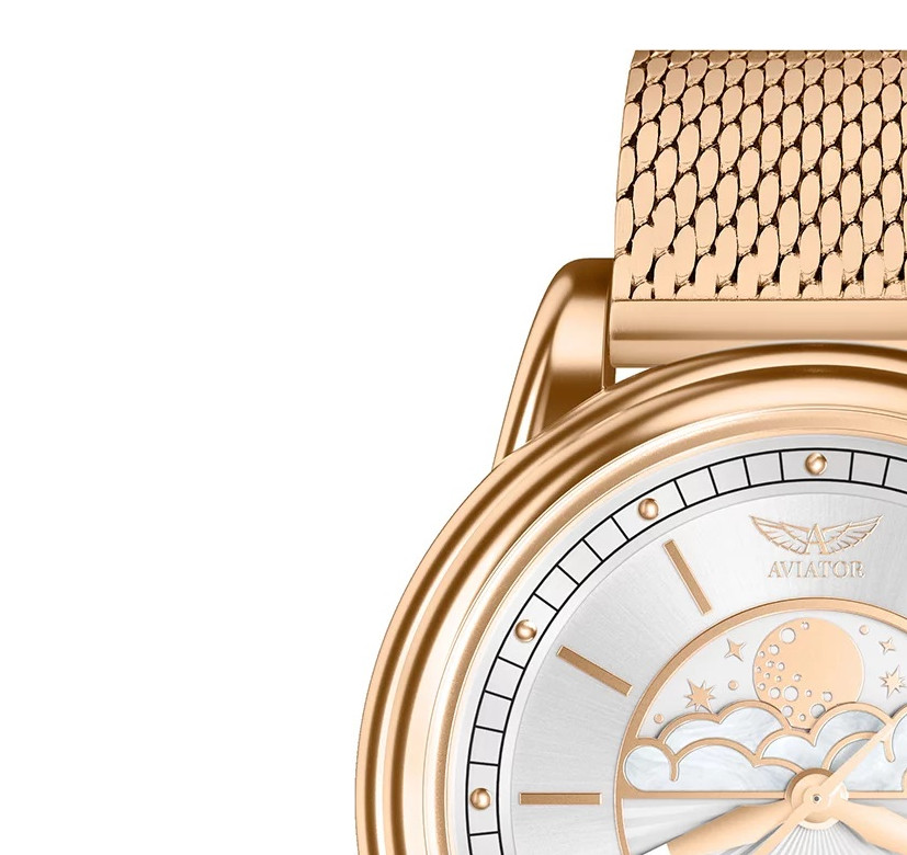 Aviator DOUGLAS Moonflight V.1.33.2.251.5 - zegarek damski 4