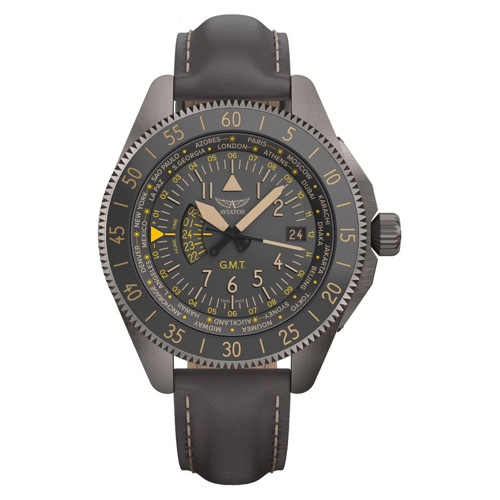 Aviator AIRACOBRA GMT V.1.37.7.305.4 - zegarek męski 1