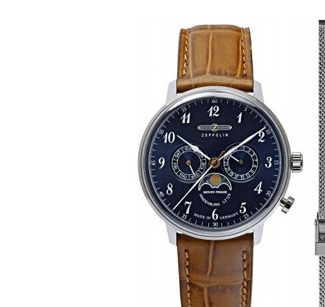 Zeppelin HINDENBURG MOONPHASE LIMITED 4041338703689 - zegarek męski 4