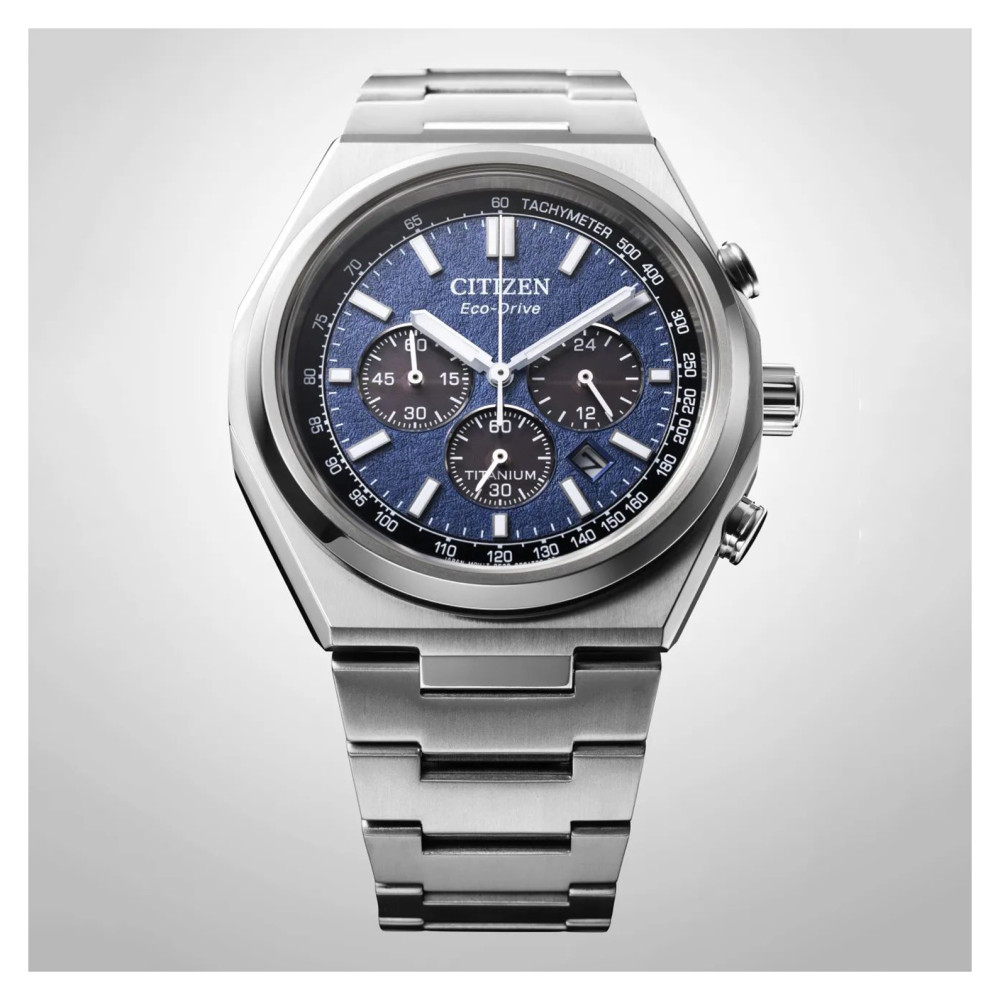 Citizen Super Titanium Chronograph CA4610-85L - zegarek męski 9
