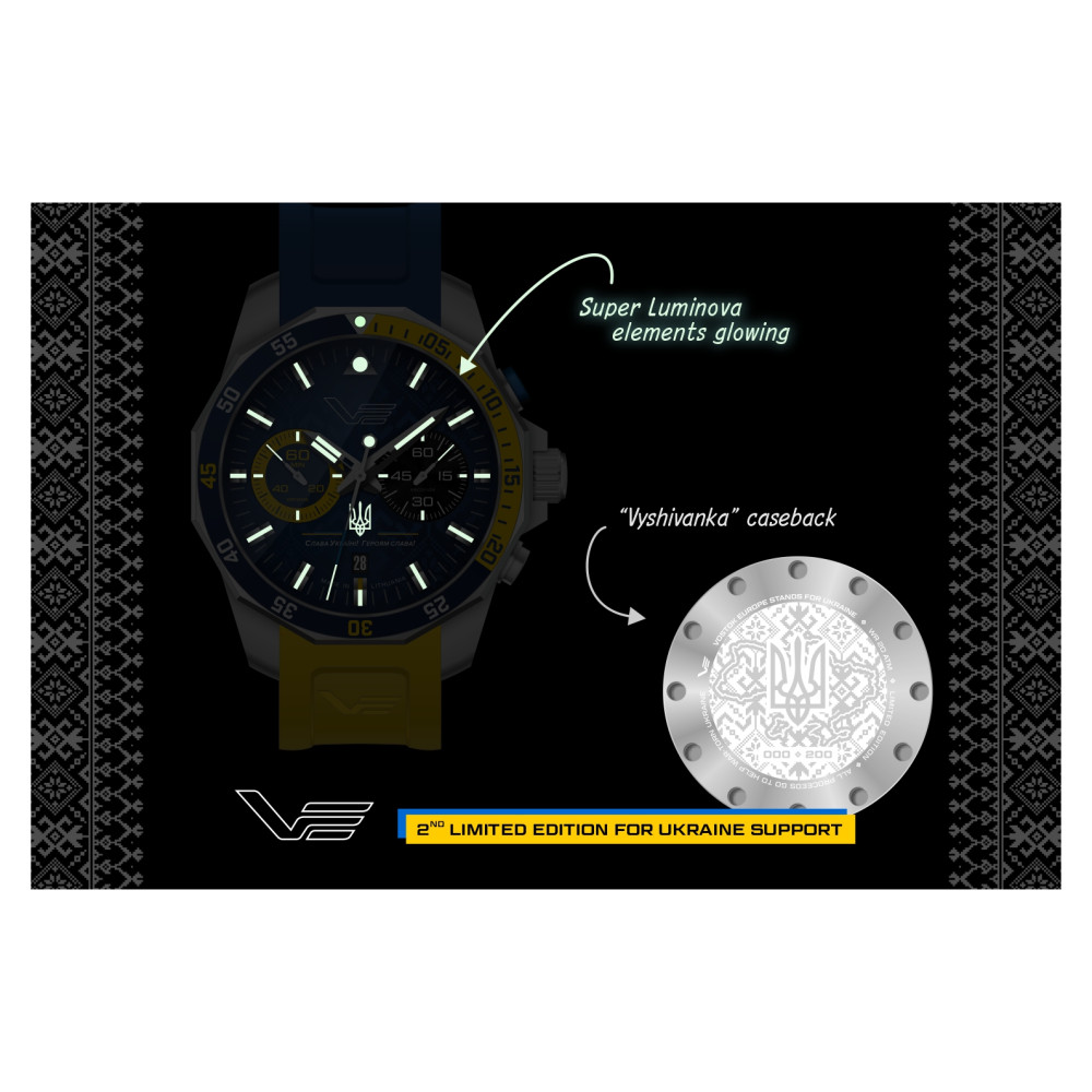 Vostok Europe STANDS FOR UKRAINE 6S21-225A466 - zegarek męski 11