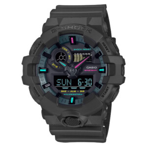 G-shock MULTI-FLUORESCENT ACCENTS GA-700MF-1 - zegarek męski