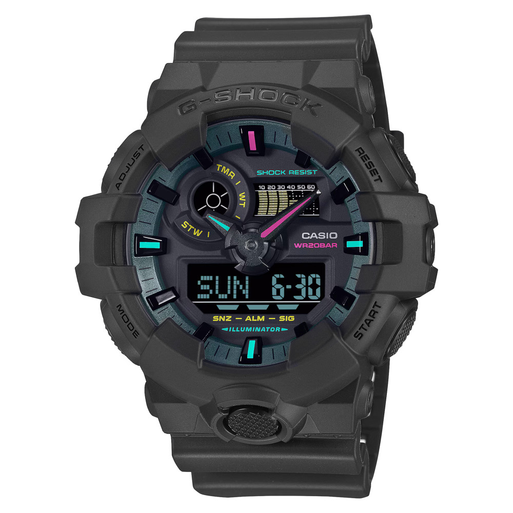 G-shock MULTI-FLUORESCENT ACCENTS GA-700MF-1A - zegarek męski 1