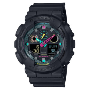 G-shock MULTI-FLUORESCENT ACCENTS GA-100MF-1A - zegarek męski