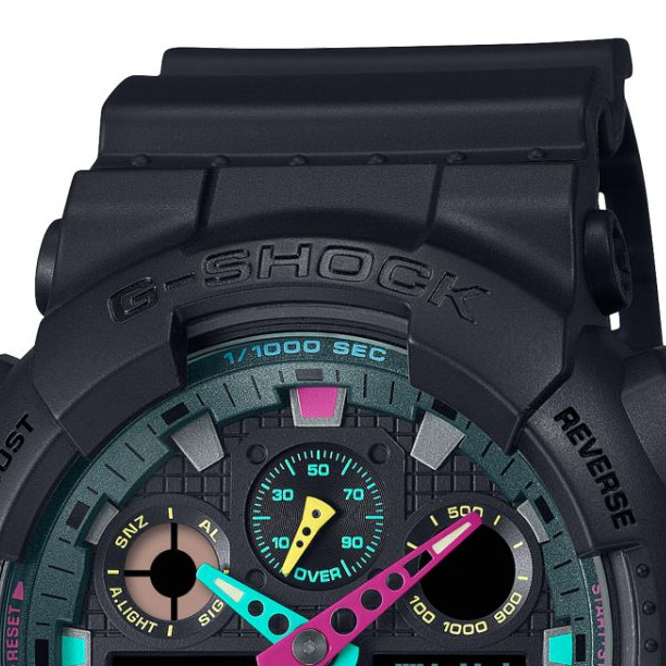 G-shock MULTI-FLUORESCENT ACCENTS GA-100MF-1A - zegarek męski 3