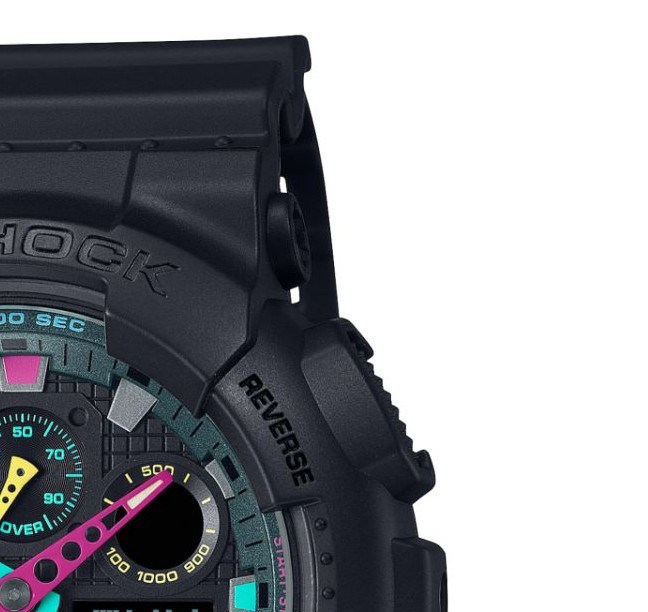 G-shock MULTI-FLUORESCENT ACCENTS GA-100MF-1A - zegarek męski 5