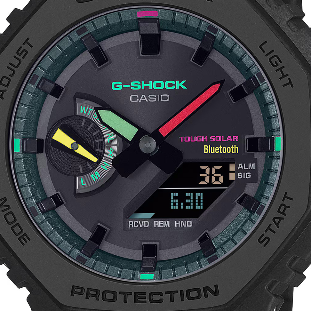 G-shock MULTI-FLUORESCENT ACCENTS GA-B2100MF-1A - zegarek męski 2