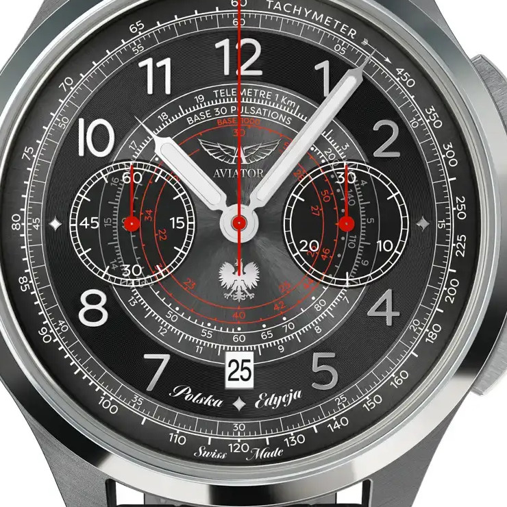 Aviator Heritage Chronograph Trimeter Polska Edycja V.4.40.0.350.4 PL - zegarek męski 2