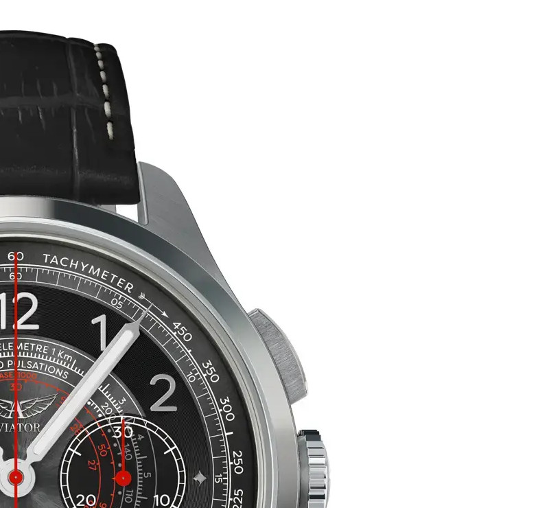 Aviator Heritage Chronograph Trimeter Polska Edycja V.4.40.0.350.4 PL - zegarek męski 5