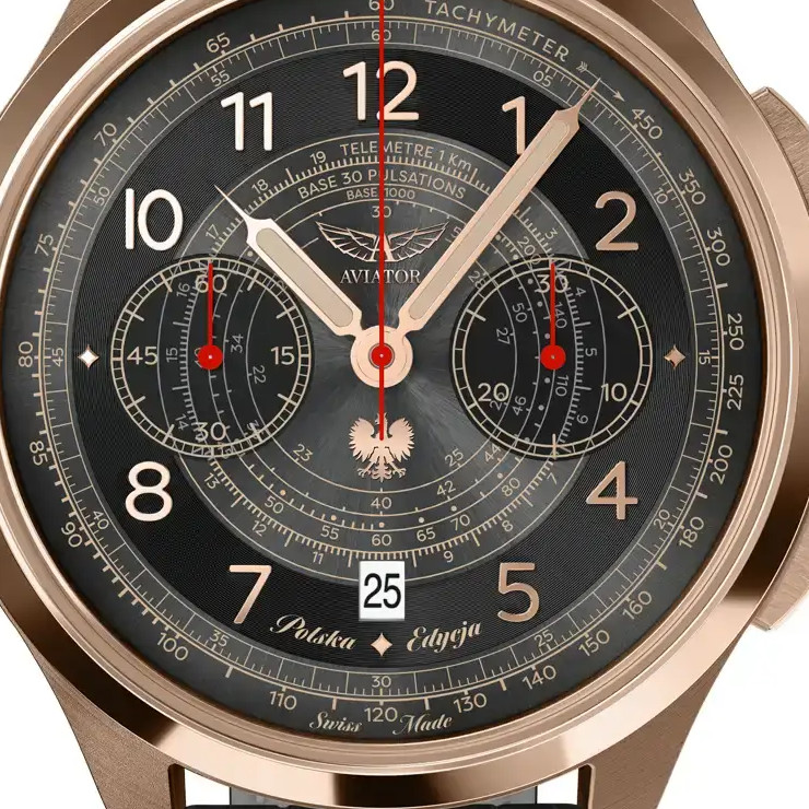 Aviator Heritage Chronograph Trimeter Polska Edycja V.4.40.2.353.4 PL - zegarek męski 2