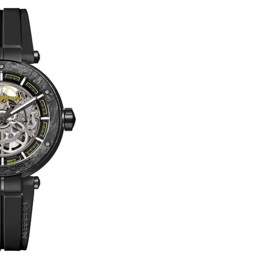 Herbelin Newport Carbon Titanium Automatic Skeleton 1888SQCTN14CA - zegarek męski 6