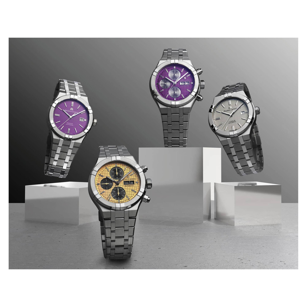 Maurice Lacroix Aikon Automatic Titanium Chronograph AI6038-TT032-430-1 - zegarek męski 9