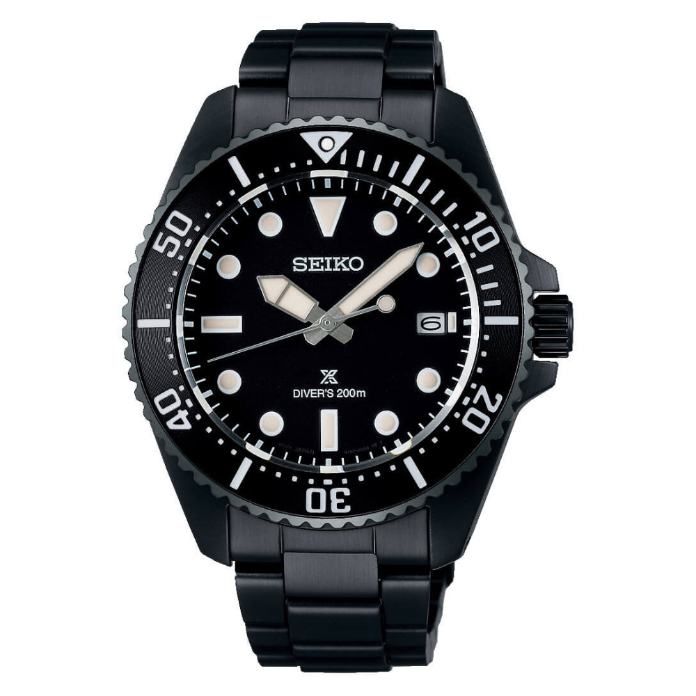 Seiko Prospex Solar Diver All Black SNE599P1 - zegarek męski 1