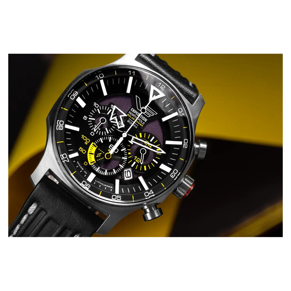 Vostok Europe Expedition North Pole Solar Power Chronograph Polar Poppy VR42-595A732 - zegarek męski 8
