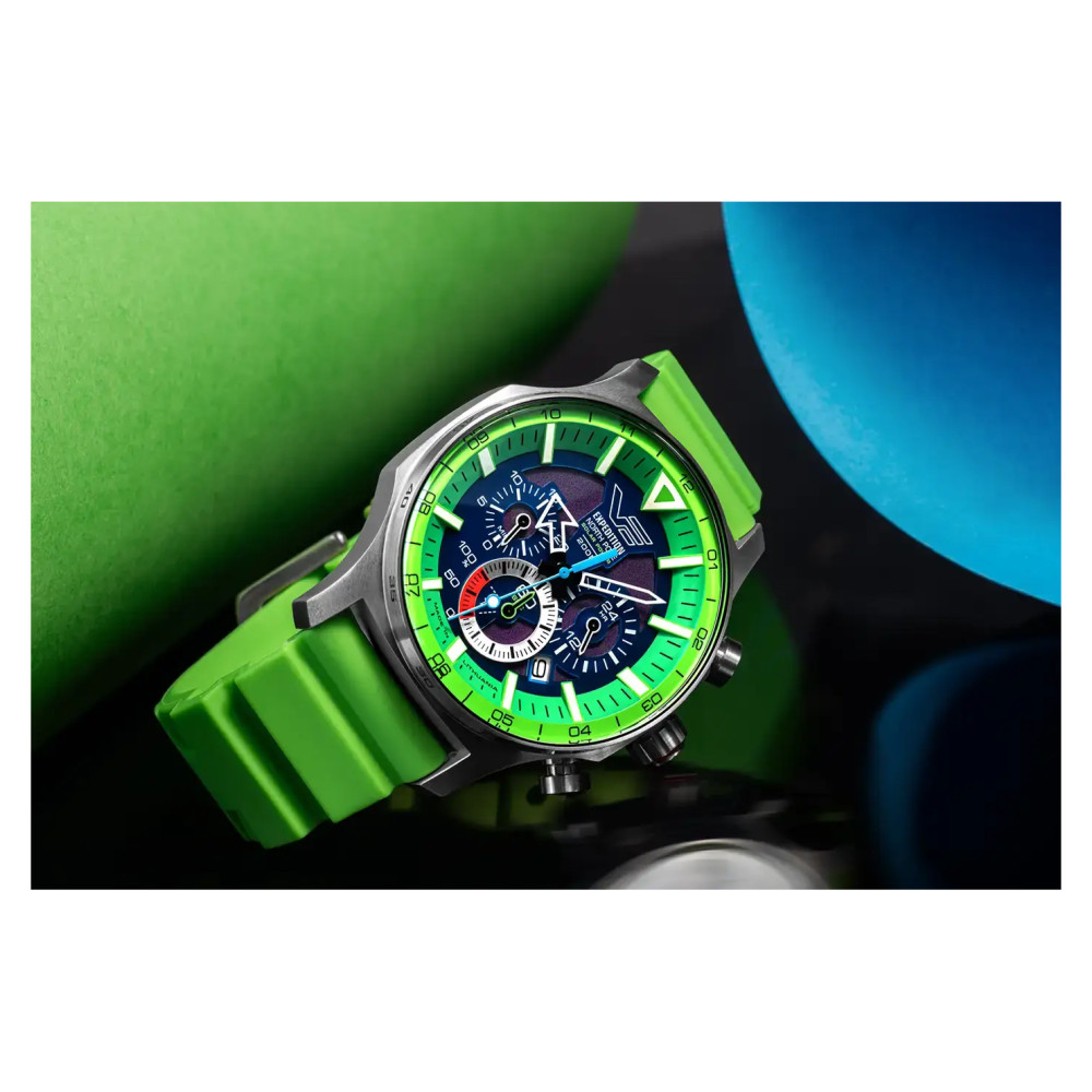 Vostok Europe Expedition North Pole Solar Power Chronograph Polar Spruce VR42-595A733 - zegarek męski 8