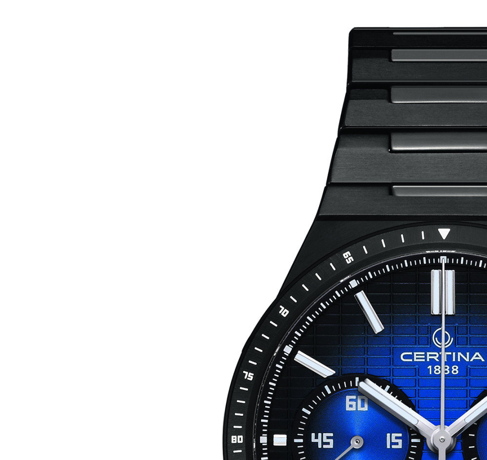 Certina C043.427.44.041.00 DS-7 Chrono Auto Black Titanium 42mm - zegarek męski 4