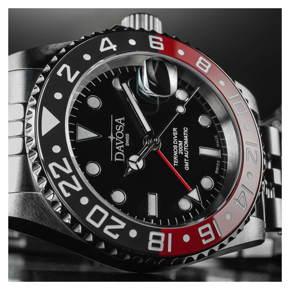 Davosa 161.590.09 Ternos Ceramic GMT Automatic - zegarek męski 10