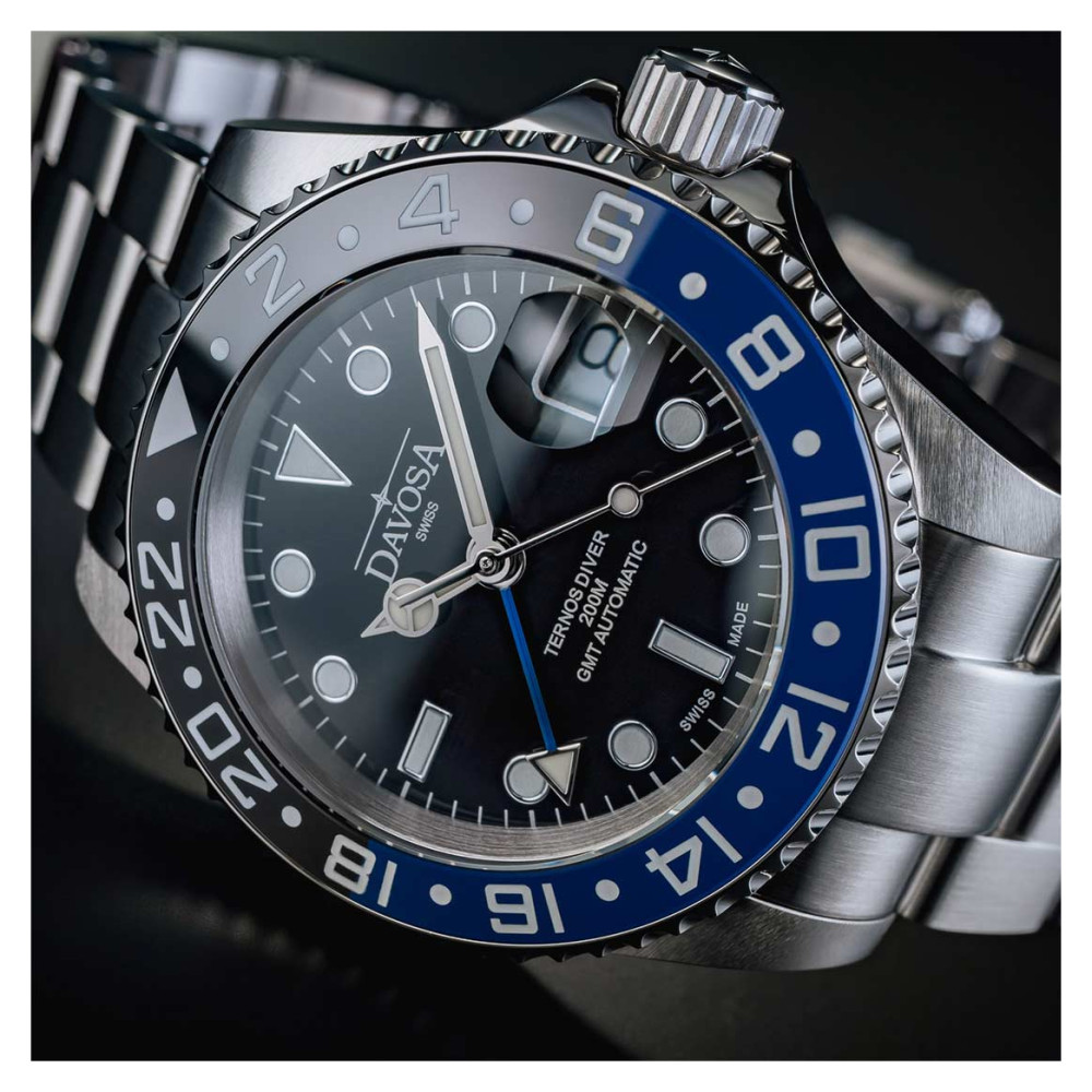 Davosa 161.590.40 Ternos Ceramic GMT Automatic - zegarek męski 8