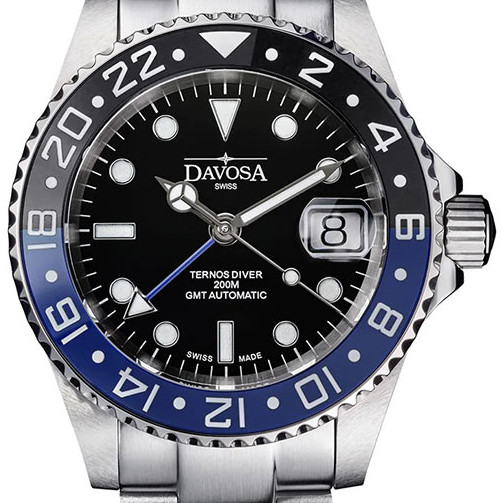 Davosa 161.590.40 Ternos Ceramic GMT Automatic - zegarek męski 2