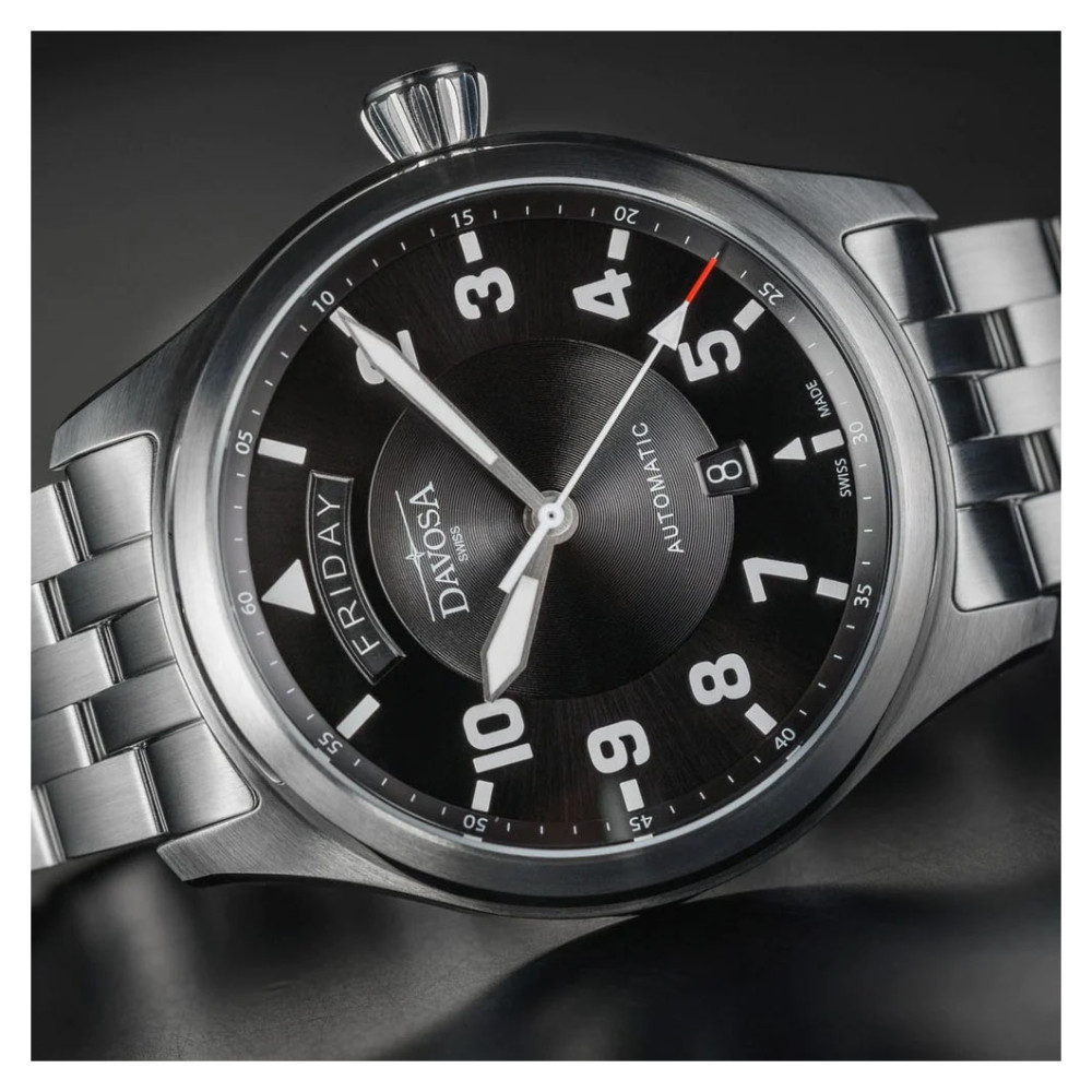 Davosa Newton Pilot Day-Date 161.585.50 - zegarek męski 9