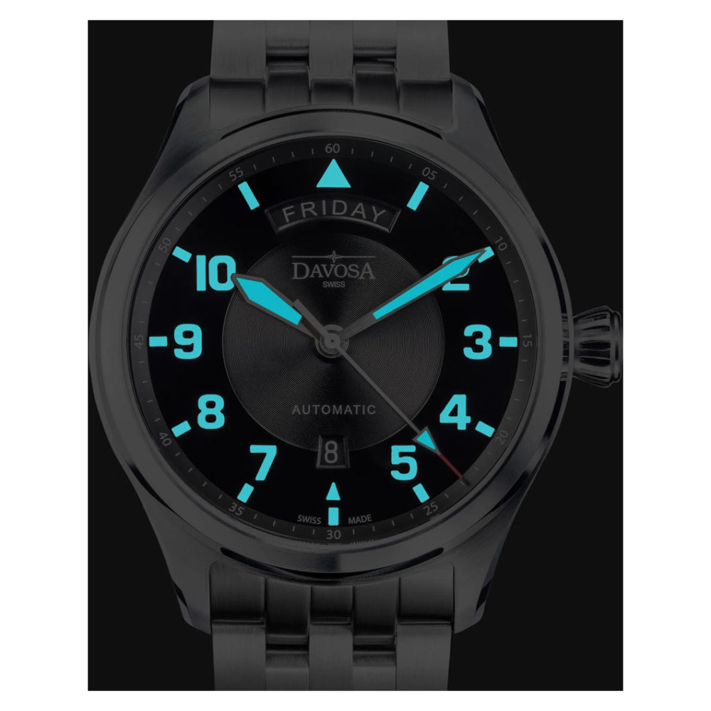 Davosa Newton Pilot Day-Date 161.585.50 - zegarek męski 13