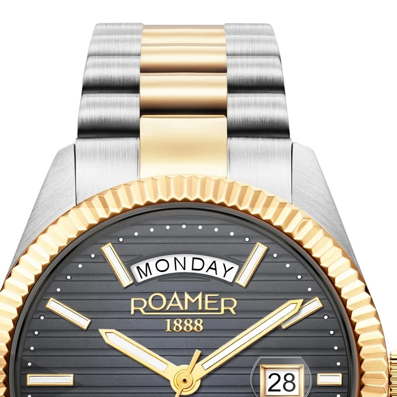 Roamer 981666 47 85 20 PRIMELINE DAYDATE II - zegarek męski 3