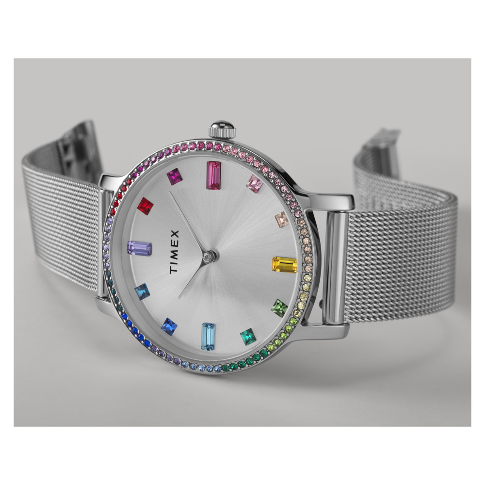 Timex TW2W19100 Transcend 34mm Mesh - zegarek damski 11