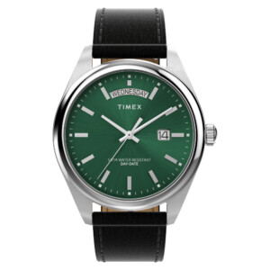 Timex TW2W57300 Legacy Eco Leather Strap Green 41mm - zegarek męski