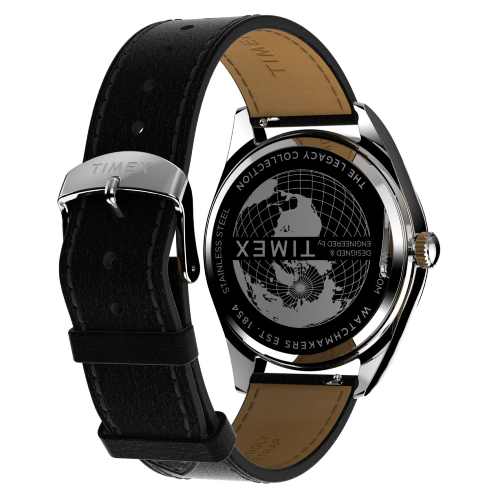 Timex TW2W57300 Legacy Eco Leather Strap Green 41mm - zegarek męski 8