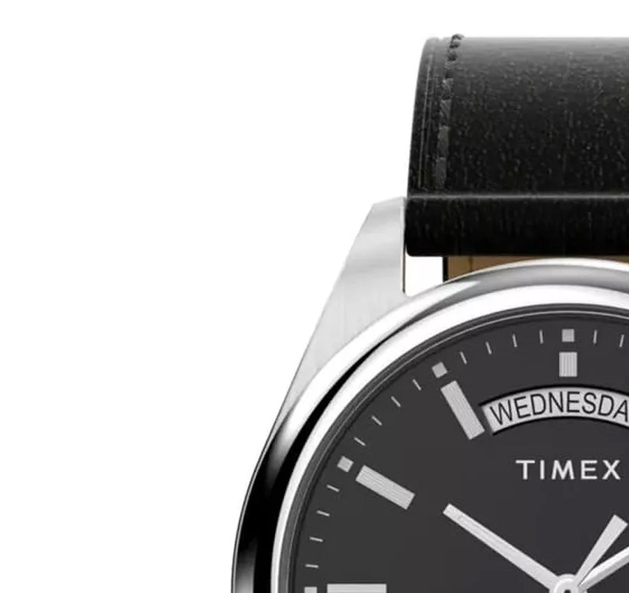 Timex TW2W57400 Legacy Eco Leather Strap Black 41mm - zegarek męski 4