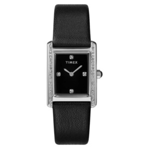 Timex TW2W63800 Hailey 24mm Black Leather Strap - zegarek damski