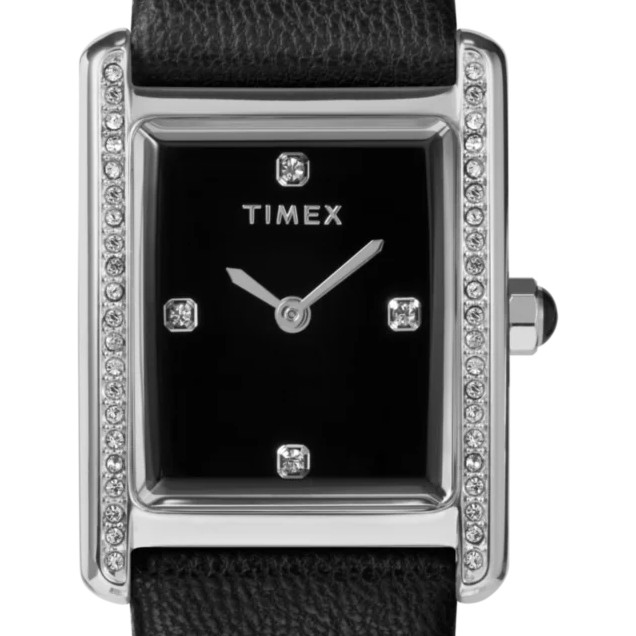 Timex TW2W63800 Hailey 24mm Black Leather Strap - zegarek damski 2