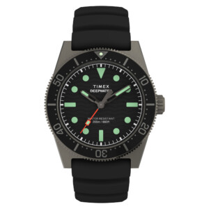 Timex TW2W74700 Deepwater Reef 200 41mm Black Synthetic Rubber Strap - zegarek męski