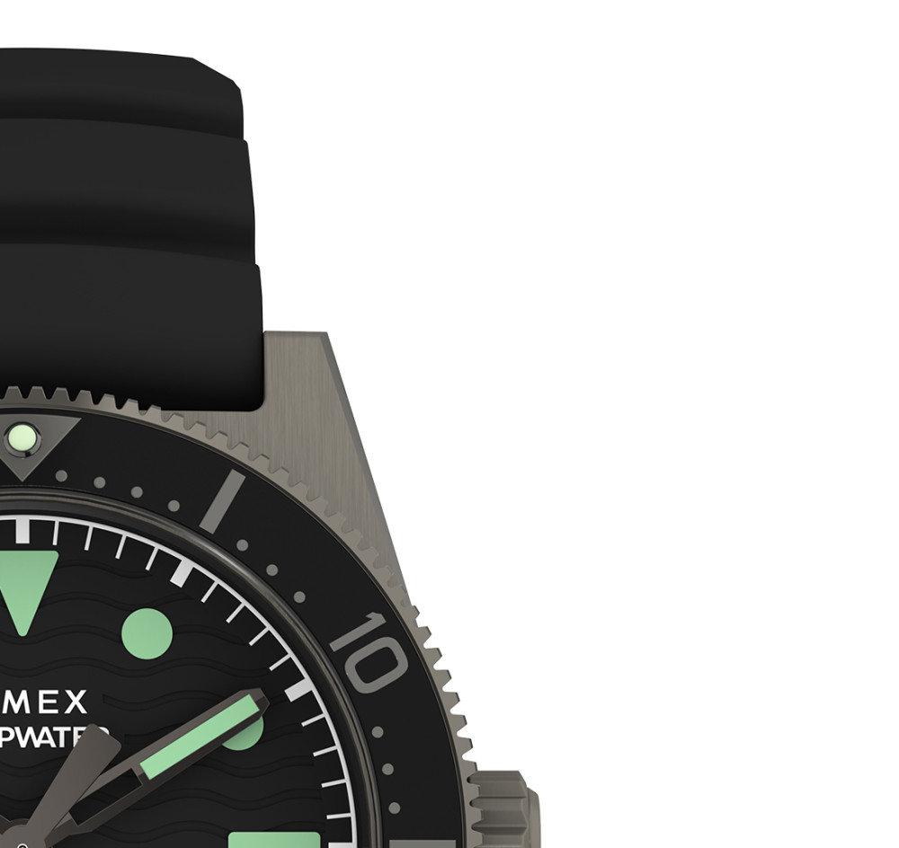 Timex TW2W74700 Deepwater Reef 200 41mm Black Synthetic Rubber Strap - zegarek męski 5