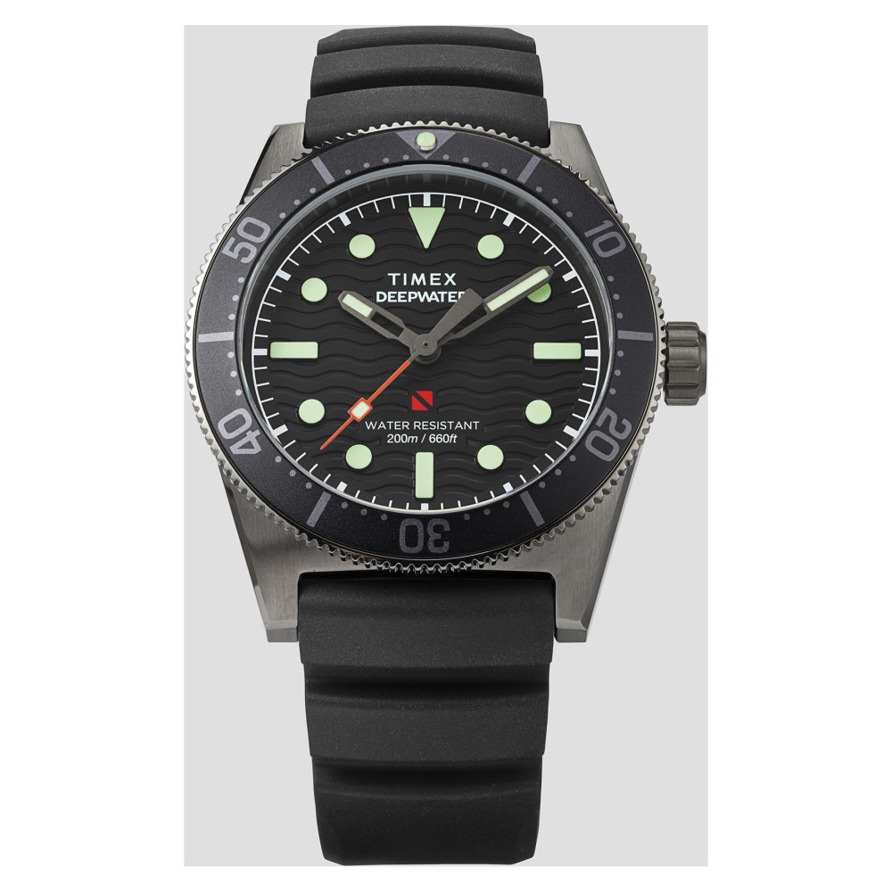 Timex TW2W74700 Deepwater Reef 200 41mm Black Synthetic Rubber Strap - zegarek męski 12